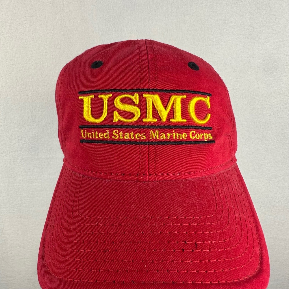 The Game USMC Hat Men OS Red United States Marine Corps Adjustable Cap Military